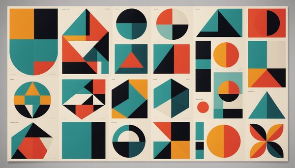 Affiche formes géométriques : style moderne à prix réduit